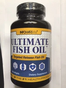 InfoWars Life ULTIMATE FISH OIL Targeted Release Wild Harvested 60 Softgels - Picture 1 of 5