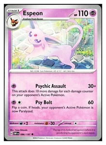 Pokemon Obsidian Flames Espeon 086/197 U - Picture 1 of 1