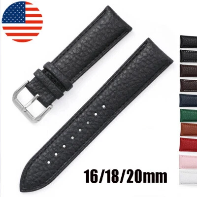 Lychee Modello Cinturino IN Pelle Cinturino Acciaio Inox Fibbia 16/18/20MM