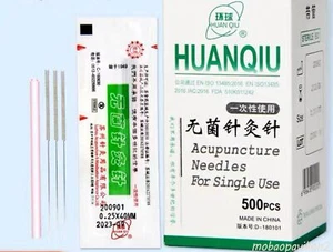 Acupuncture TCM Spring Handle Needles with Guide Tube 500 1000 Massage - Picture 1 of 11