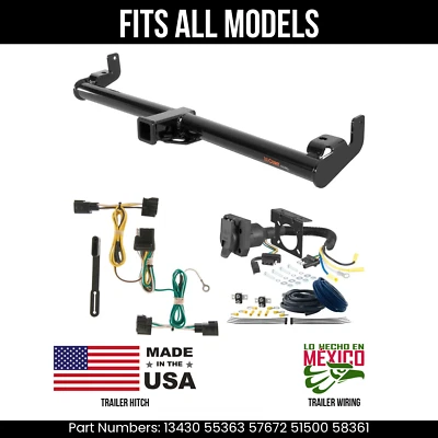 For 98-06 Jeep Wrangler Trailer Hitch + 7Pin Wiring Fits All Models Curt Tow Kit Foto 1 de 4