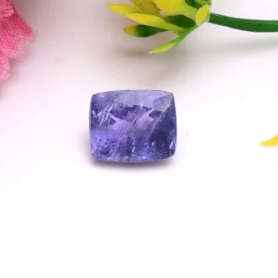 3.50 Cts Natural Tanzanite Vibrant Blue Cushion Cut Dazzling Certified Gemstone - Image 1 of 4