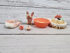 Tomy Kidsview TBG Tee Hasen Baby Erbse Banane Sahne Kuchen Cupcake komplett - Bild 1 von 11