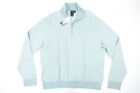 THE MENS STORE TEAL COMBO BLUE GREEN XL HALF ZIP MOCK NECK SWEATER MENS NWT NEW
