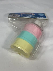 BABY KING formula dispenser 3 compartment BPA free travel pink green yellow VTG - Picture 1 of 6
