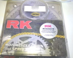 QA GB520MXZ4-116 Chain 13/52 Silver Aluminum Sprocket Kit RK Chain 1012-878ZG - Picture 1 of 3