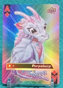 2021 UD Goodwin Champions Purpaburp the Dragon Playing Card "A" Diamonds SP - Picture 1 of 3