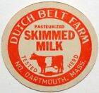 Vintage milk bottle cap DUTCH BELT FARM cow pic North Dartmouth Massachusetts