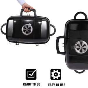 Portable Charcoal Grill w/ Side Handle Outdoor Camping Tabletop BBQ Cooker - Picture 1 of 12