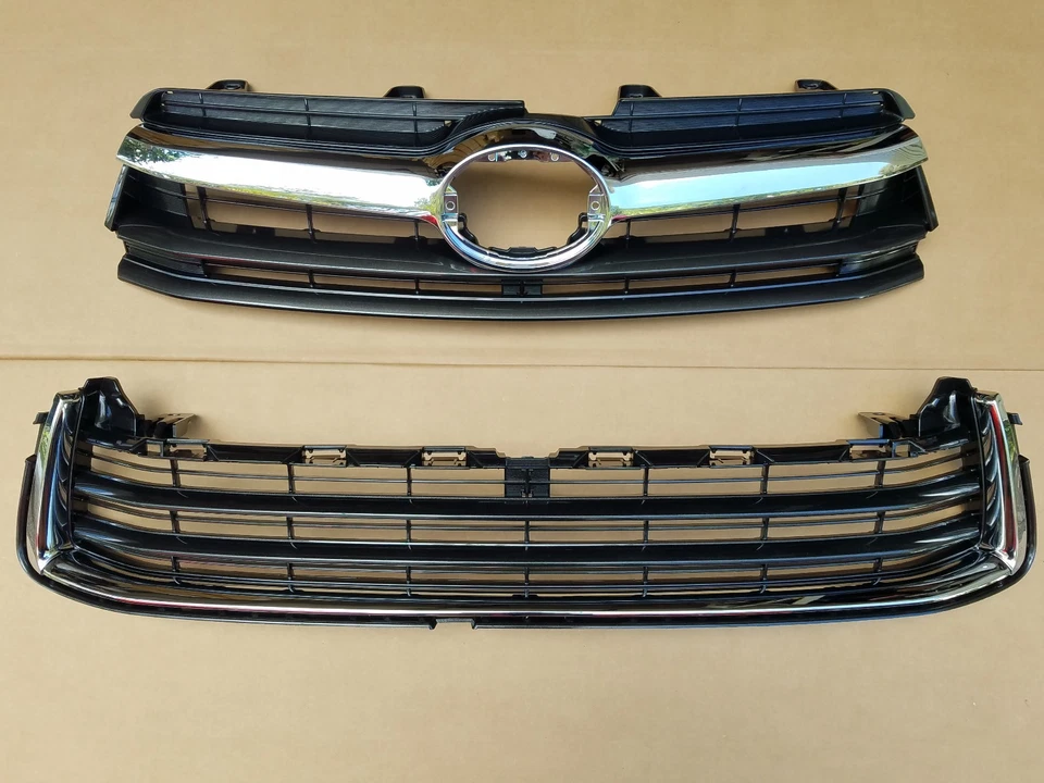 NUEVO JUEGO DE PARES 2 PIEZAS HIGHLANDER 2014-2016 parachoques delantero rejilla superior y central Foto 1 de 1