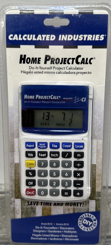 New Calculated Industries Home ProjectCalc 8510 DIY Calculator – Sealed in Pack - Image 1 of 3