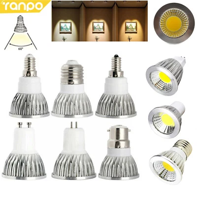 GU10 MR16 Dimmable B22 GU5.3 E27 E14 6W 9W 12W LED Spotlight Bulbs White Lamp AJ - Image 1 of 4