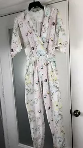 De colección años 70 años 80 DVF Diane Von Furstenburg Mono 8 Traje de Ingeniero Floral - Imagen 1 de 12