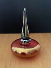 Hand Blown Pink & Iridescent Colourful Glass Ring Holder/Ornament From Scotland