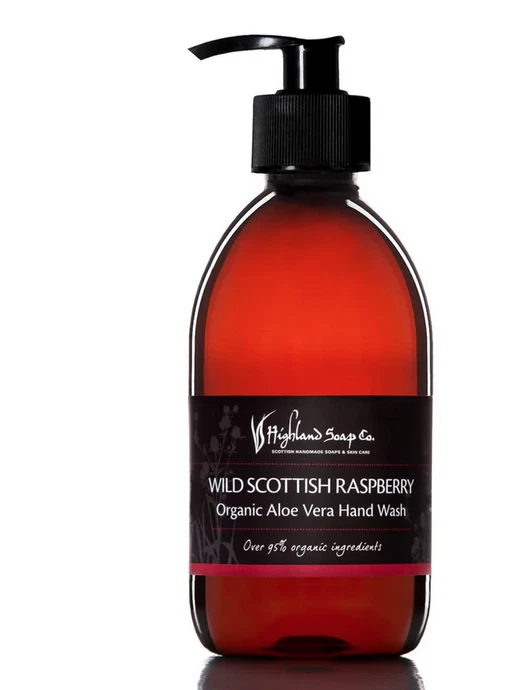 Highland Soap Co Scottish Wild Raspberry Organic Aloe Vera Hand wash - Image 1 of 1