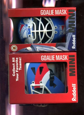 New York Rangers Riddell MINI Hockey Goalie Mask Helmet NEW IN BOX Cover