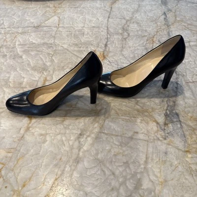 Zapatos de salón Ralph Lauren para mujer de cuero negro talla 9M Foto 1 de 4