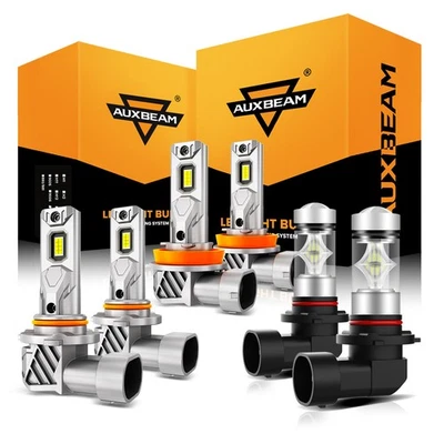 For Dodge Ram 1500 2500 3500 2013-2018 AUXBEAM LED Headlight High Low Fog Lights - Image 1 of 4