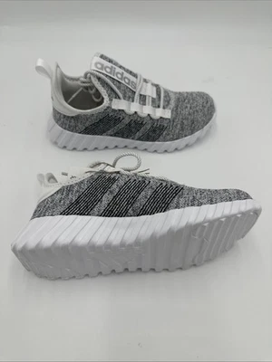 Adidas Niños Kaptir Flow Zapatos Niños Grandes 5 Gris Blanco Mota Foto 1 de 4