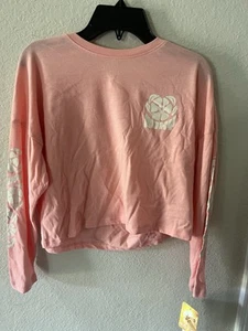 Roxy Mädchen Floral Drop LS T-Shirt - Candlelight Peach Heather - Neu Große L - Bild 1 von 2