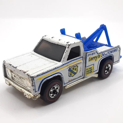 Grúa Hot Wheels Redline Ramblin' Larry's 24 horas Remolque 1970 blanco Hong Kong Foto 1 de 4