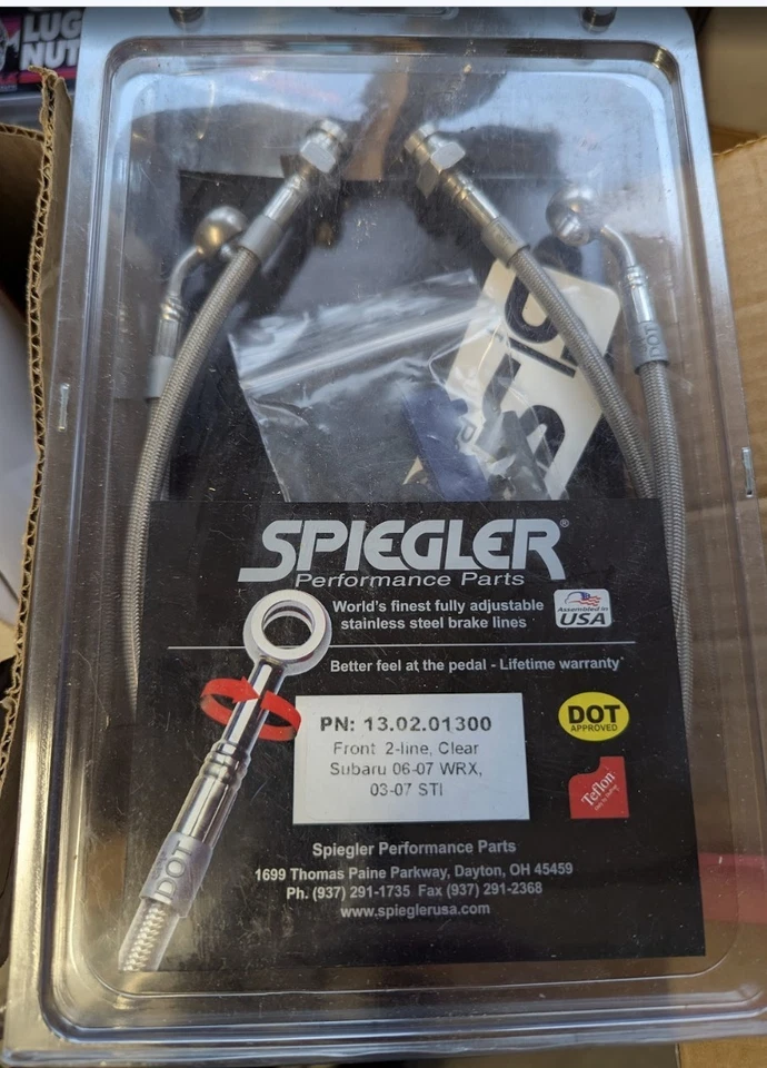 Líneas de freno Spiegler acero inoxidable - delantero Subaru 06-07 WRX, 03-07 STI Foto 1 de 1