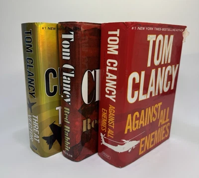 Tom Clancy Lot 3 Hardcover Jack Ryan Series Novels 1st Edition Books Red Rabibit - Image 1 of 4