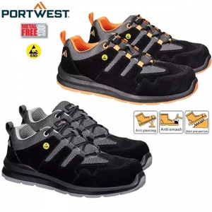 Zapatos de seguridad ligeros ESD para hombre Botas de trabajo Puntera compuesta y entresuela Entrenadores - Imagen 1 de 3
