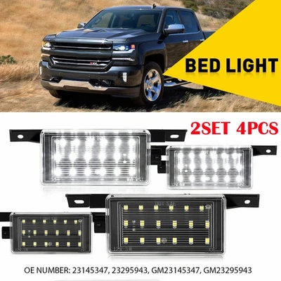 4 X задняя кровать грузовой светодиодный фонарь обновление слева + справа для 14-18 Chevy Silverado 1500 ED - Изображение 1 из 4