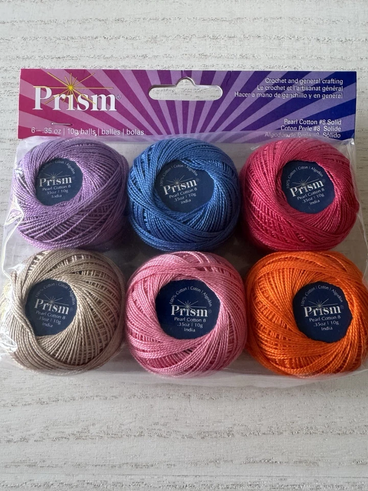 DMC Prism Pearl Cotton Thread~Size 8~Solid Colors for Crochet/Crafting 6/pkg - Image 1 of 4