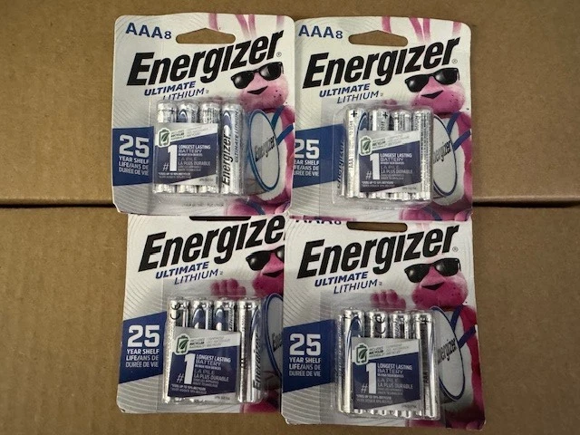 Baterías 4-Energizer Ultimate Lithium AAA (paquete de 8) - Batería de litio ENVÍO GRATUITO Foto 1 de 1
