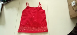 CHEROKEE Girls size 7-8 Cute Lined BRIGHT PINK w/TOUCH OF YELLOW BOHO Top - Picture 1 of 9