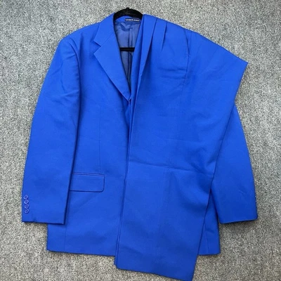 Traje de 2 piezas azul vintage Vittorio St. Angelo para hombre chaqueta 42R pantalones 36R Foto 1 de 4
