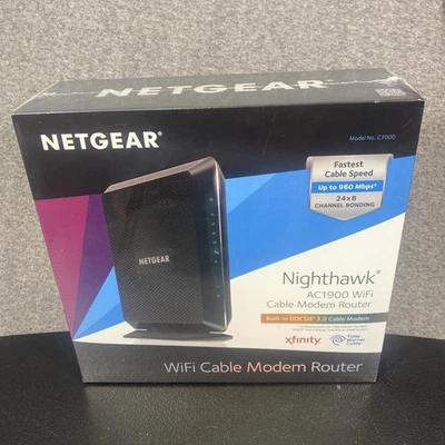 Netgear Nighthawk AC1900 Dual-Band Wi-Fi Cable Modem Router - Image 1 of 4