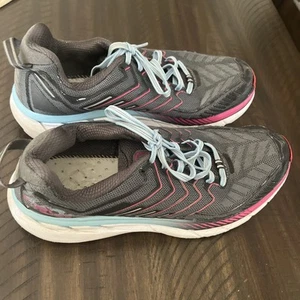 Hoka One One Womens Clifton 4 CRAS Black Running Shoes Sneakers Size 9.5 - Picture 1 of 9