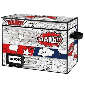 Comic Book Storage Box, 15.8" X 7.8" X 11.8", Heavy Duty Collapsible Holds 16... - Picture 1 of 6