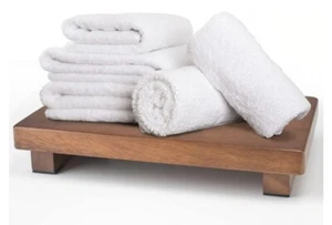 Walnut Wood Pedestal Stand, Wooden Soap Tray Farmhouse Decor Riser Display B23 - Picture 1 of 6