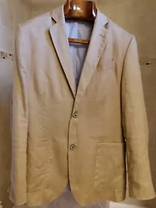 Chaqueta de lino tostado Tasso Alba Island forrada para hombre talla 36/38 pequeña - Imagen 1 de 17