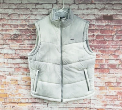 🔥 Chaleco acolchado Nike 6.0 cremallera completa para hombre mediano M blanco/gris puff hinchado Foto 1 de 4