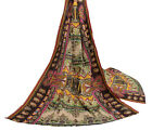 Sushila Vintage Multi-Color Indian Dupatta Pure Cotton Printed Long Stole Hijab