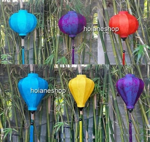 Set of 6 pcs 35cm Hoi An bamboo silk lanterns for home garden events decoration - Picture 1 of 12