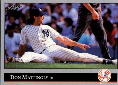 1992 Leaf #57 Don Mattingly New York Yankees MLB Baseball Card HOF - Image 1 of 2