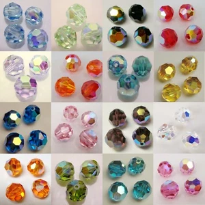 SWAROVSKI Kristall Element 5000 8 mm facettiert rund Perlen AB variable Farbe - Bild 1 von 41