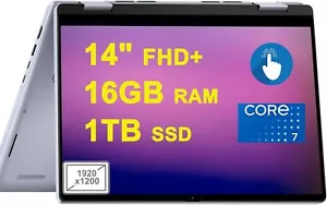 New Dell Inspiron 7440 2-in-1 14" FHD+ Touch Ultra 7 150U 16GB 1TB SSD Cam FPR - Picture 1 of 14