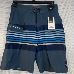 Rip Curl Laydays Lineup Boardshorts Swim Surf  Shorts Washed Blue Stripes Sz 16 - Picture 1 of 13