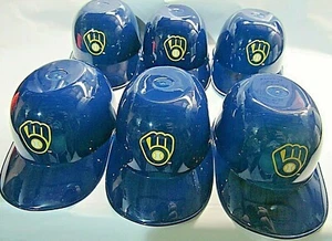 MLB Milwaukee Brewers Guante Logotipo Mini Casco de Bateo Tazones de Helado Lote de 6 - Imagen 1 de 2