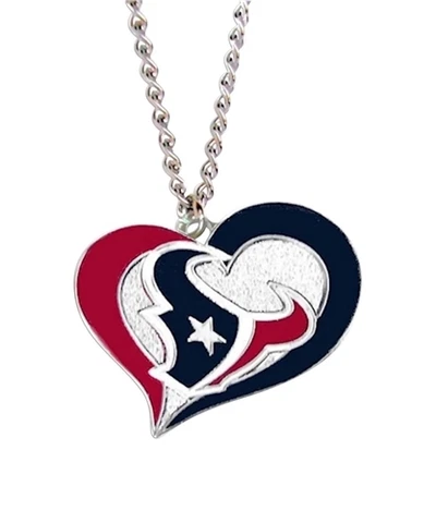 Houston TEXANS Swirl Heart Necklace Cover