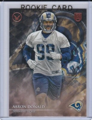 Tarjeta de novato Aaron Donald 2014 Topps Valor Fútbol RC Los Angeles Rams! Foto 1 de 2