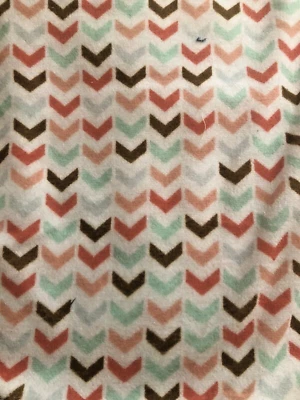 Micro Vellón Anti Píldora Roto Chevron Geométrico Como Nuevo Coral Pasteles 64" X 41" Foto 1 de 4