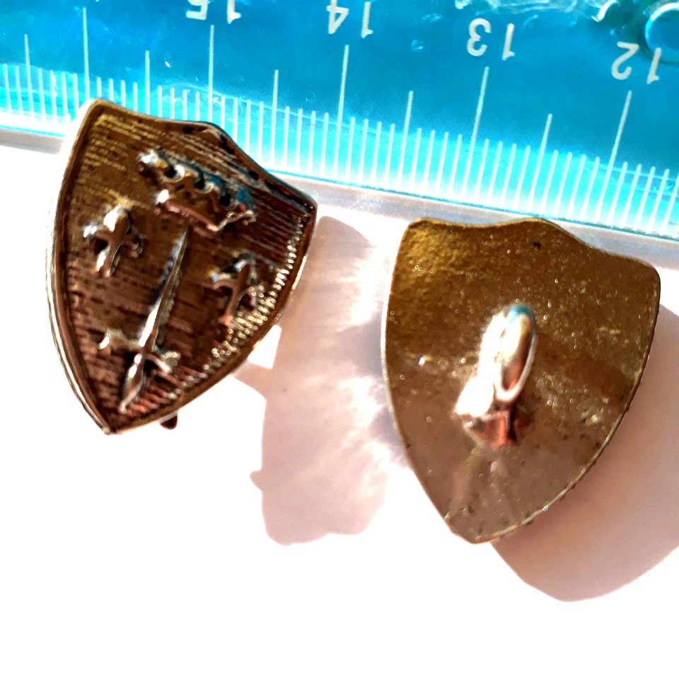 1 Metal Button Knight Shield Form With Arms Color Smoke Düğme Guzik Кнопка - Image 1 of 1